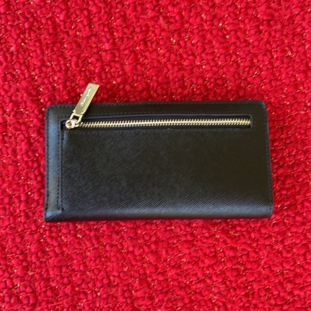 Kate Spade Staci Large Slim Bifold Wallet Black - Picture 7 of 16